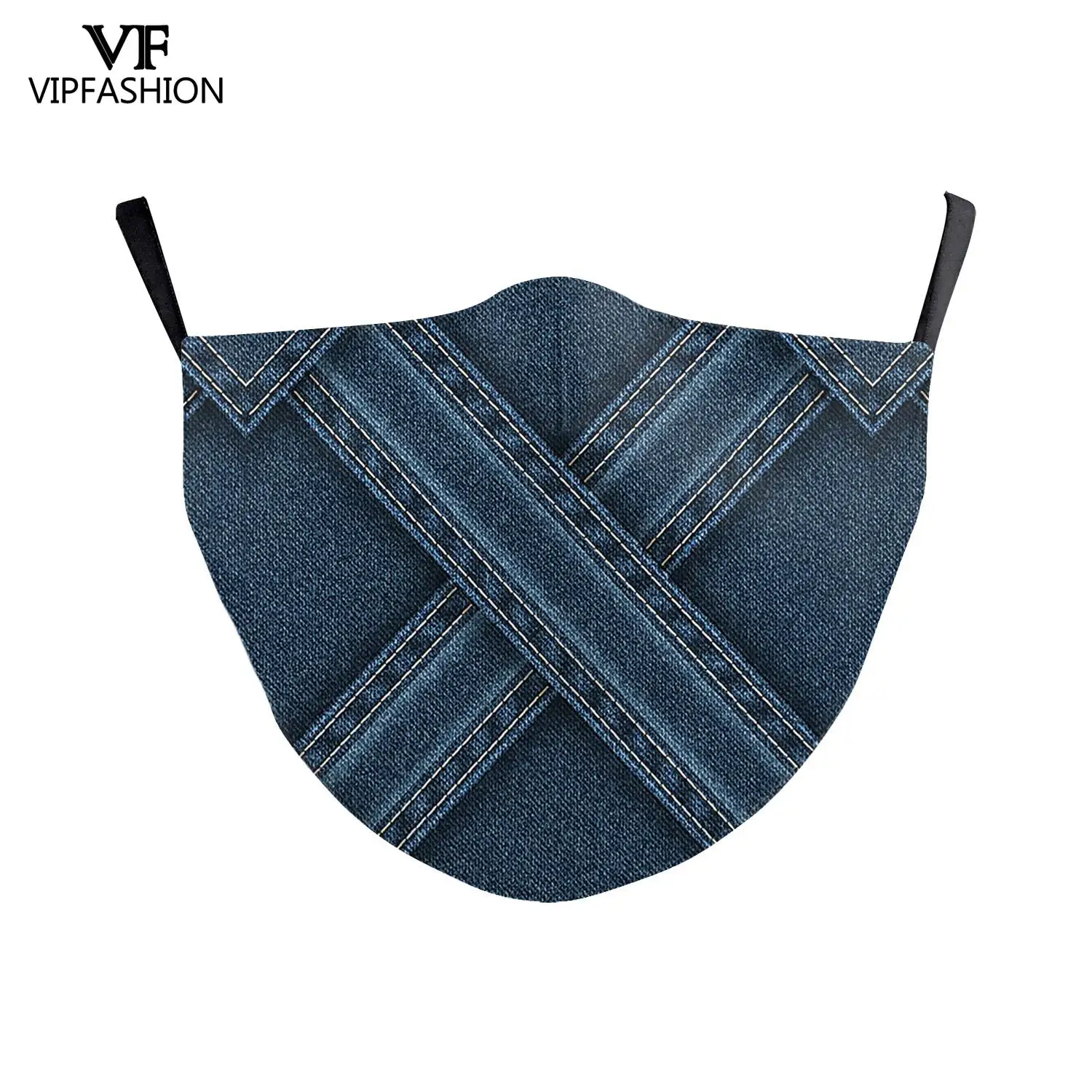 VIP мода для взрослых ежедневного джинсовым принтом маска лица с регулируемым