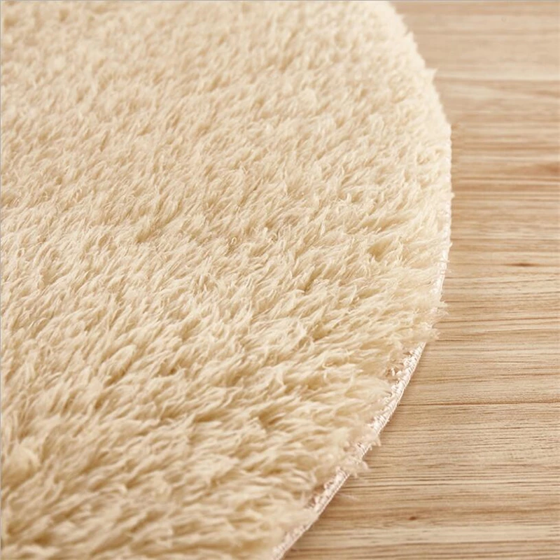 Мягкие ворсистые круглые коврики Bubble Kiss для гостиной под стул нескользящий