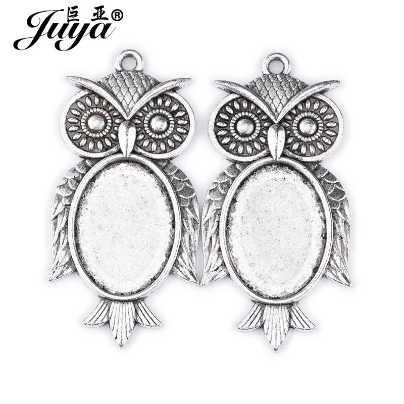 10 шт./лот подвеска в виде совы основа для установки пустой ободок лоток подходит