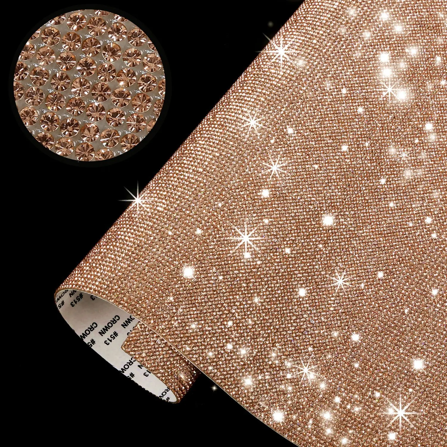 

New 12*20cm Self-Adhesive Rhinestone Sticker Sheet Glitter Trim Applique Crystal DIY Home Decor Bling Paster Gifts Auto Decor