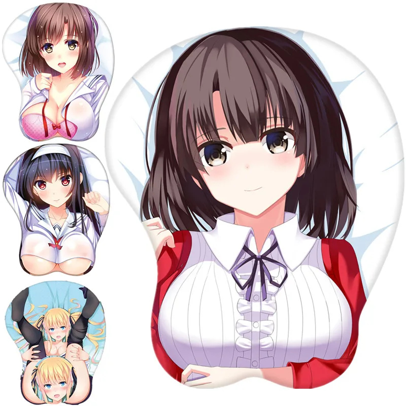 

Saekano: How to Raise a Boring Girlfriend Megumi Kato Eriri Kasumigaoka Utaha Cosplay Silicon Mouse Pad Mat 3D Mousepad