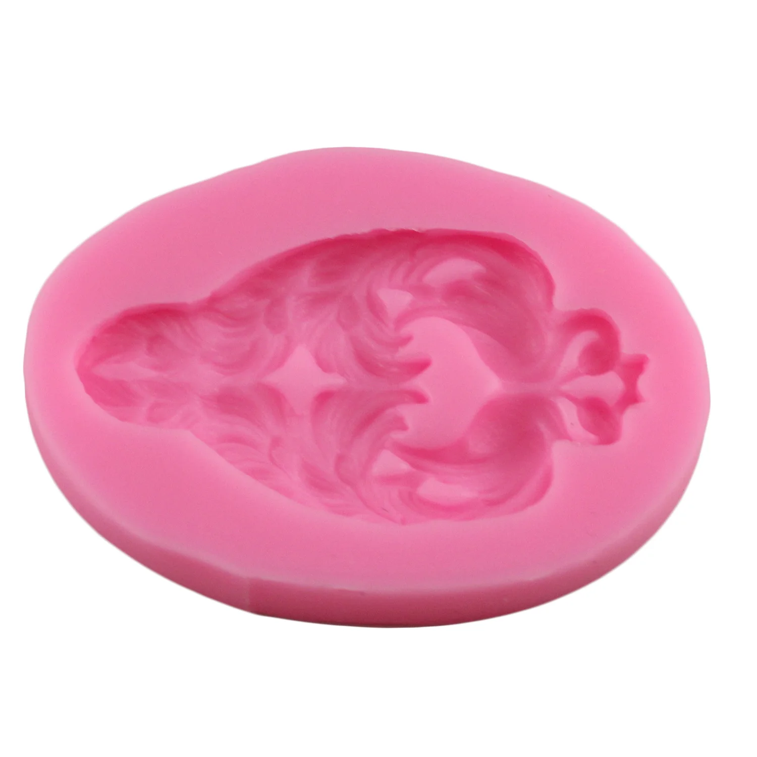 Силиконовая форма с объемной каймой павлина рельефное украшение для кекса