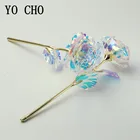 Искусственный цветок YO CHO, 24K фольга, позолоченная Роза, креативный подарок на день рождения, День Святого Валентина, праздник роз, украшение для дома Вечерние