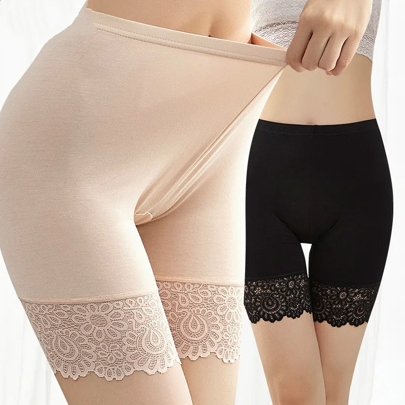

40KG-80KG Women Plus Big Size Safety Pants Soft And Comfortable Modal Material Shorts With Lace Panties