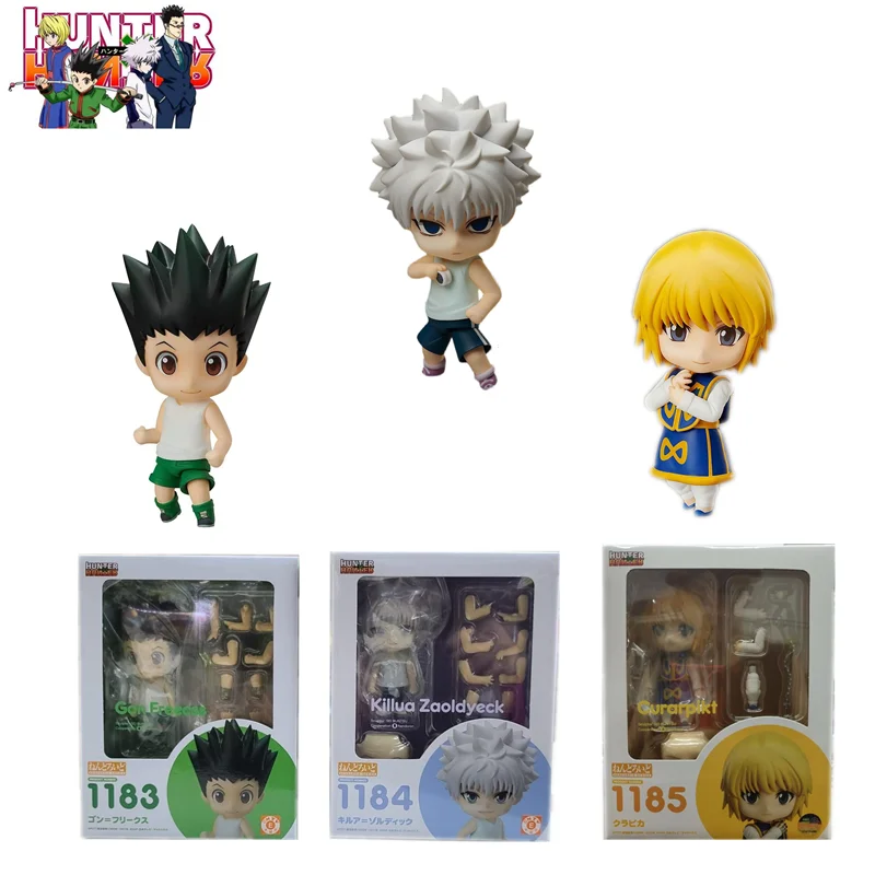 

Anime Figure Hunter X Hunter Gon Freecss #1183 Killua Zoldyck #1184 Kurapika #1185 Figurine Toys Figma HXH Model Collection Doll