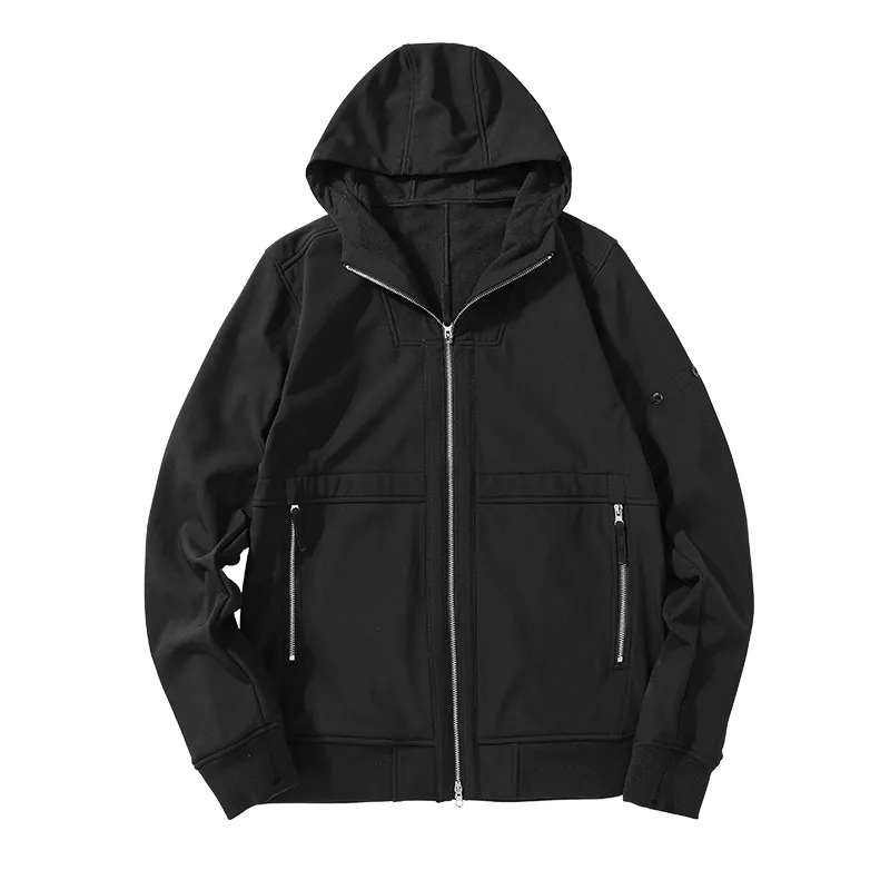 Осенне-зимняя тонкая флисовая термокуртка Stone Pirates 20ss однотонная куртка с