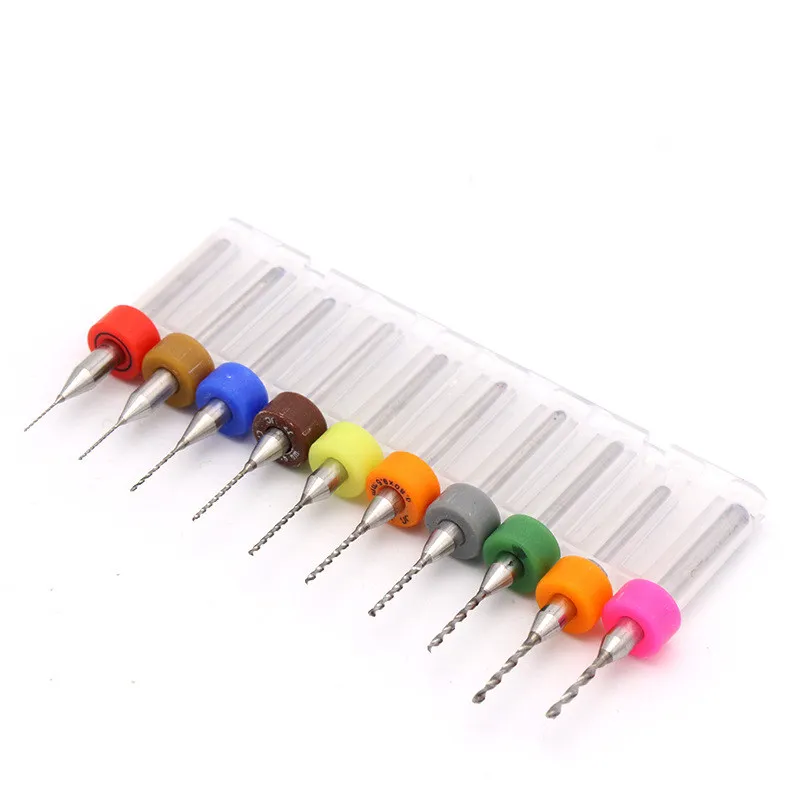 

10 pieces / set 0.3mm-1.2mm cemented carbide printed circuit board cemented carbide micro drill tool multifunctional drill tool