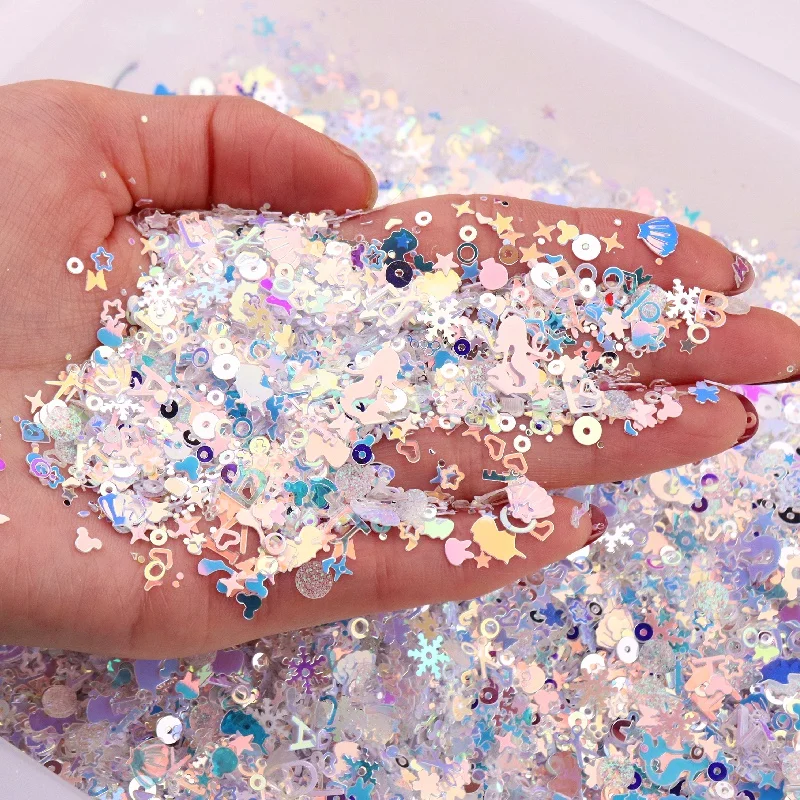 

10g/Bag Mixed Shapes Nail Sequin Star Heart Sakura Sequins Paillettes For Nails Beauty,Lady Manicure,Wedding Decoration Confetti