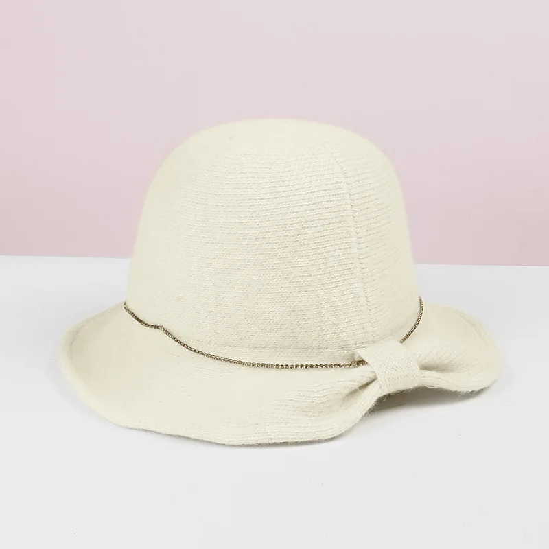 

H770 Women Wool Felt Fedoras Hat Autumn Winter Dome Casual Cap Female Travel Outdoor Shopping Party Church Simple Elegant Hats