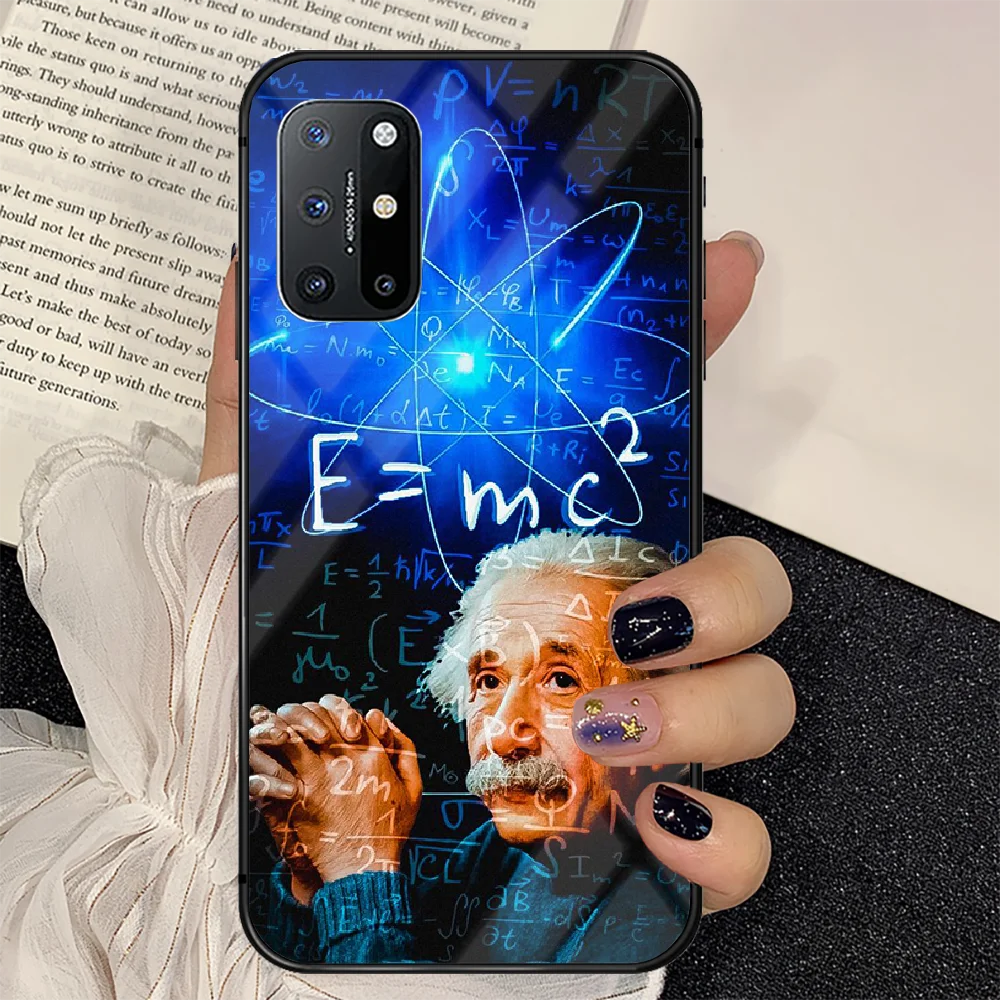 

Famous Scientist Physicist Phone Tempered Glass Case Cover For Oneplus 5 6 7 8 9 Nord T Pro Painting Hot Waterproof