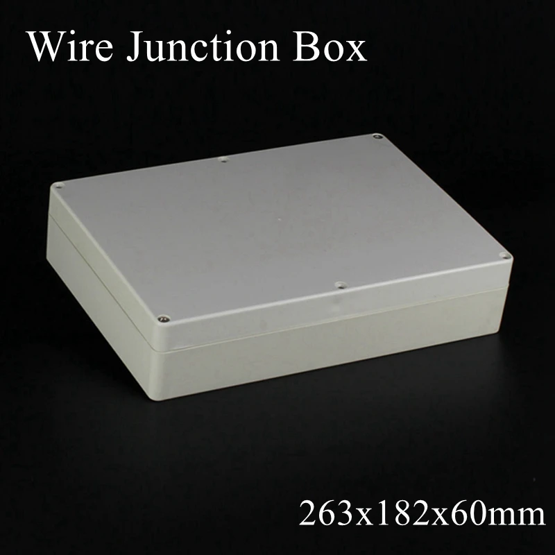 Водостойкая Пластиковая распределительная коробка для проводов, чехол для проекта, Электронный терминал, 263x182x60 мм, АБС, IP65