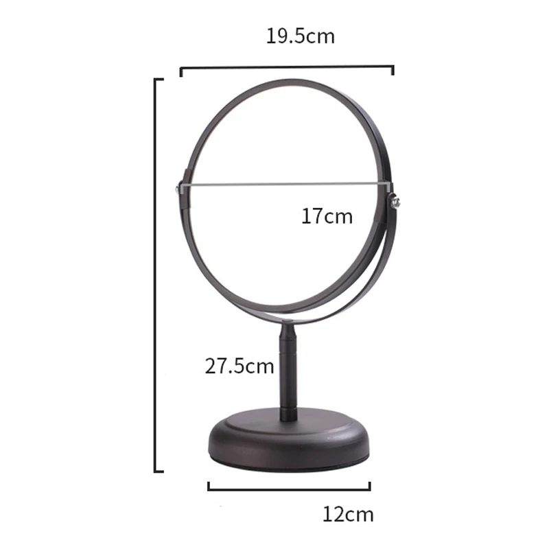 

Vintage Makeup Mirror Face Mirror Dual Sided Metal HD Magnifying Beauty Vanity Mirror Table Desk Cosmetic Mirror Bathroom Mirror