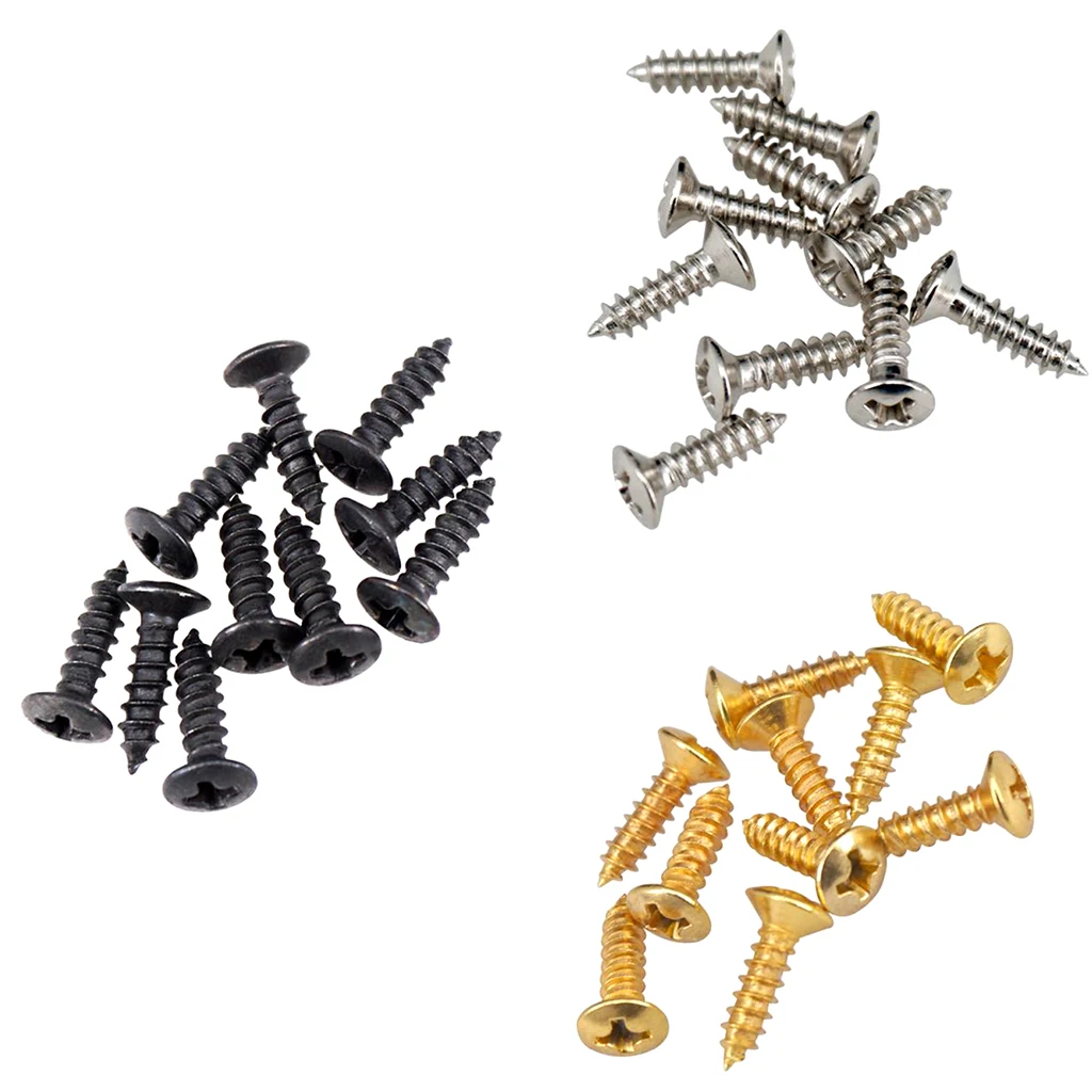 

50x Iron Pickguard Mounting Screws Set for SQ ST Electric Guitar Bass 12mm