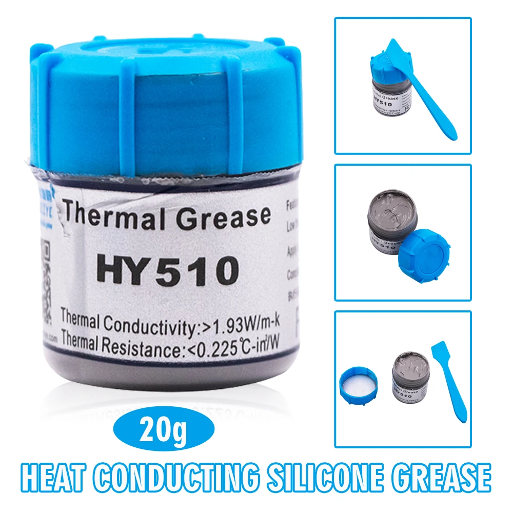 

1pc HY-510 25g Grey Computer CPU Heat Sink Thermal Grease High Temperature Resistant Conductive Silicone Paste