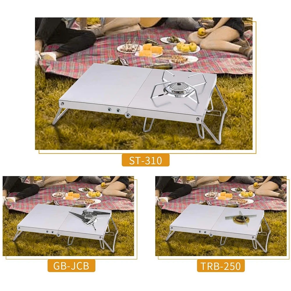 

Stainless Steel Outdoor Stove Bracket Heat Insulation Table Portable Foldable Camping Stove Accessories LI
