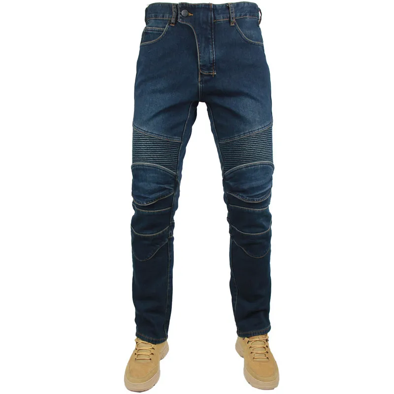 Plus velvet blue motorcycle racing rider trousers hockey pants cycling protective knee pads | Автомобили и мотоциклы