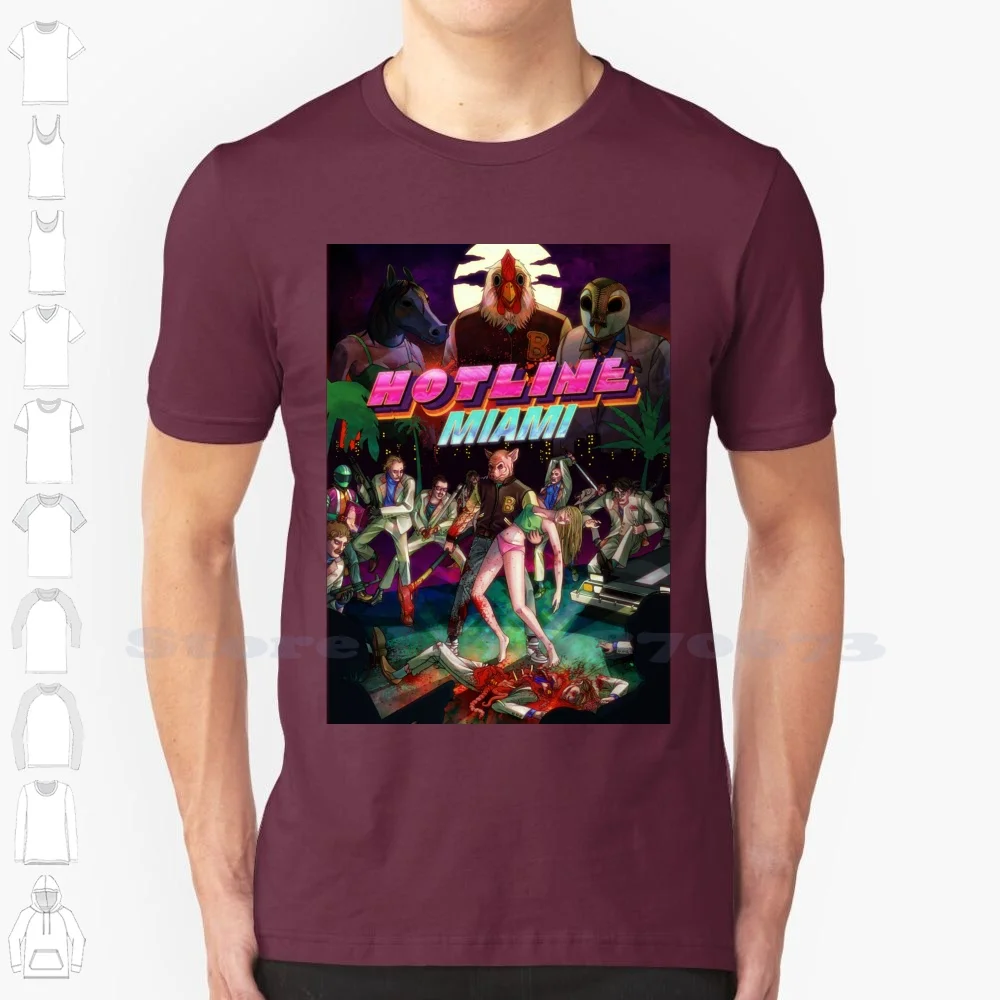 

Hotline Miami Cover Fashion Vintage Tshirt T Shirts Hotline Miami Richard Jacket 80S Synth Edm Murder Blood Weapons Car Russian