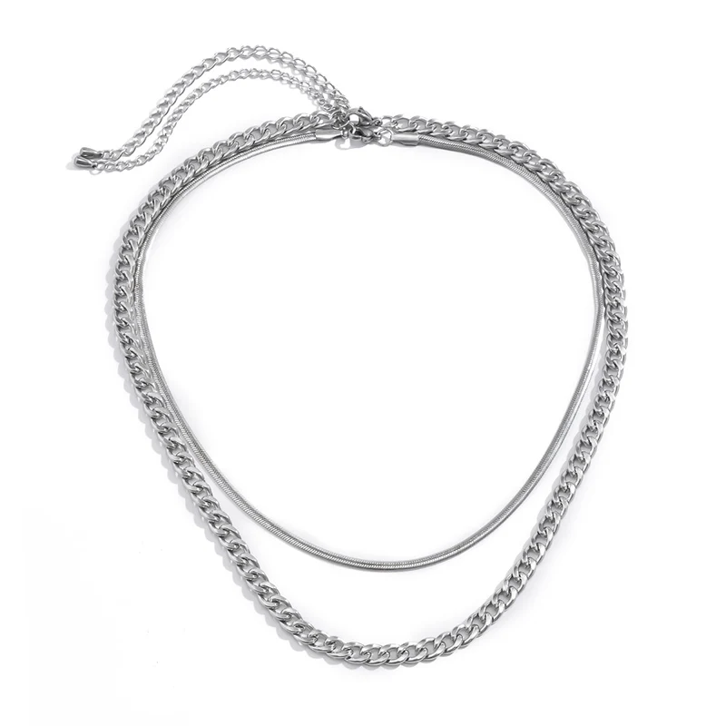 

Original 7Rings Boyfriend Hip Pop Street Fashion Style Classic Double Stainless Steel Necklace Women Girlfriend Gifts Jewelry