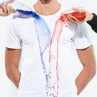 Новая мужская летняя футболка с коротким рукавом дышащие рубашки быстросохнущая шелковая Футболка однотонная свободная мужская одежда с круглым вырезом