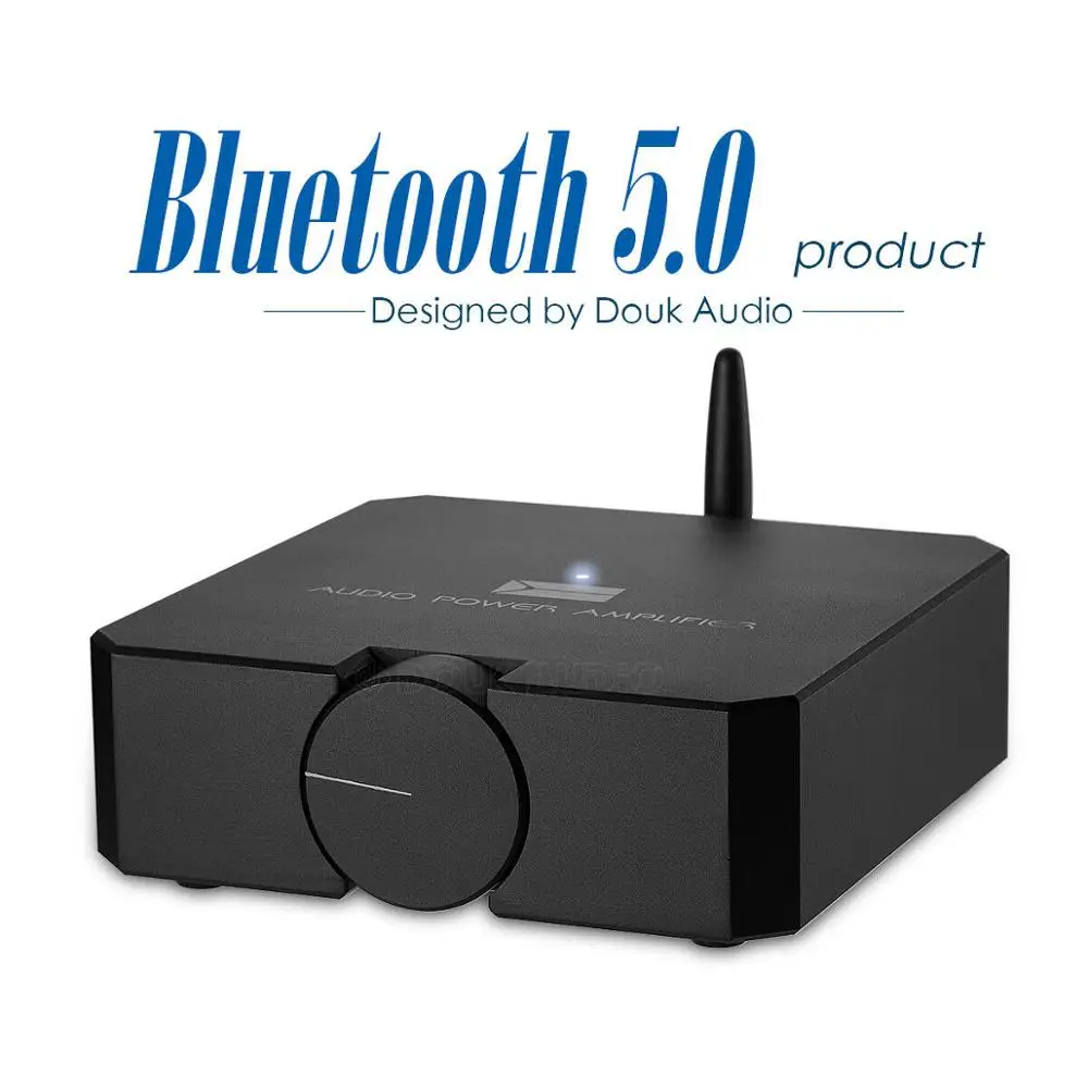 Черный Nobsound High End HiFi Bluetooth 5,0 аудио усилитель мощности стерео усилитель для наушников MOSFET 80 Вт* 2 - Цвет: Черный