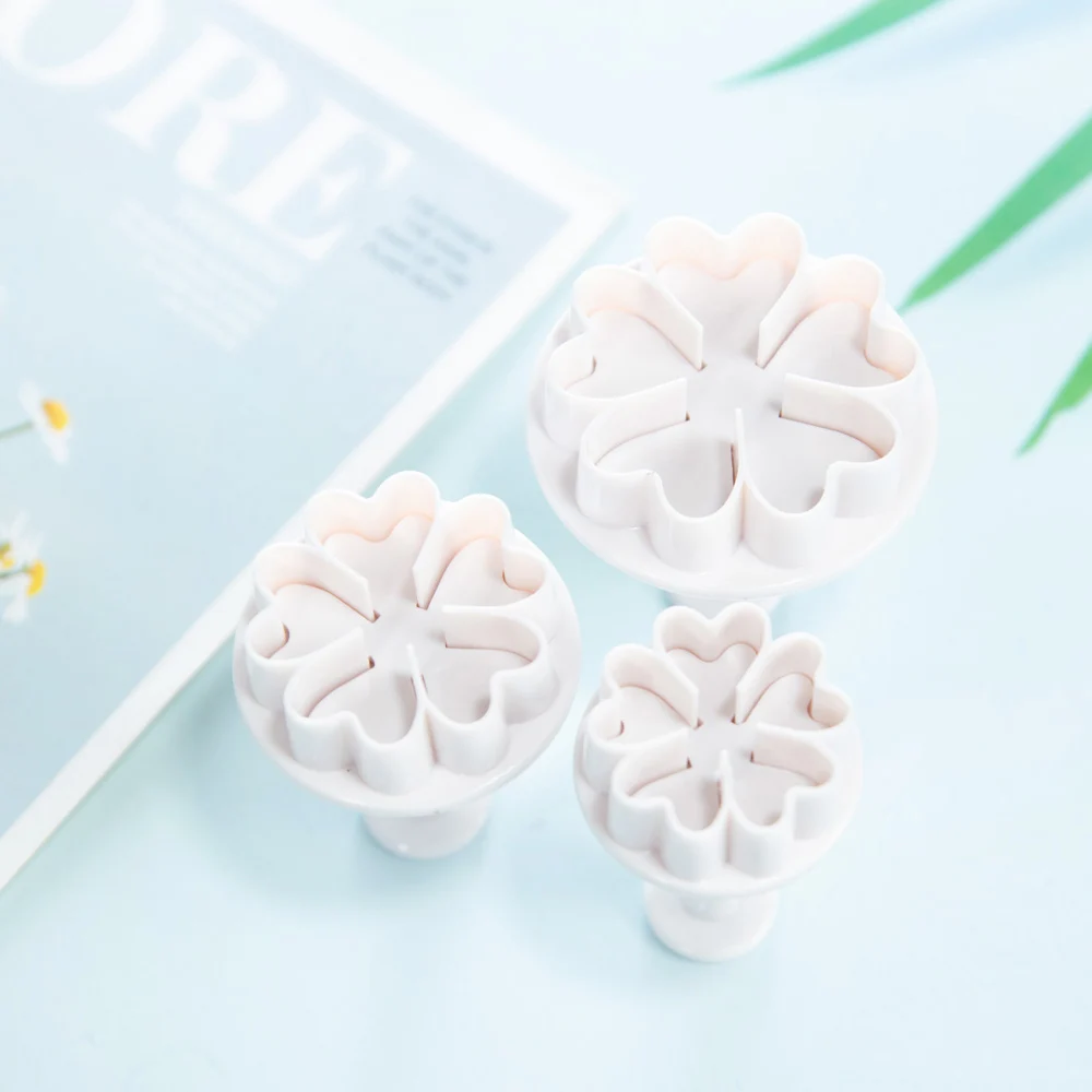 3 шт./компл. мини форма в форме сердца цветка пластиковый Плунжер сделай сам