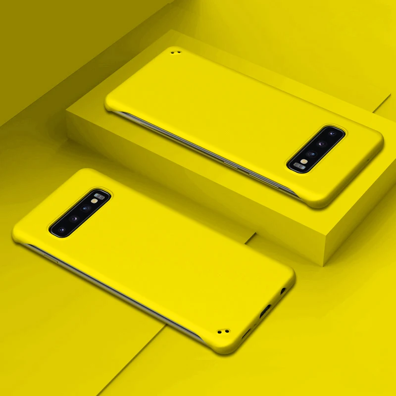 Тонкий Жесткий ПК Безрамное чехол для телефона для samsung Galaxy S9 S10 плюс S10e Примечание 10+ A10 A20 A30 A40 A50 A70 A7 A750 резиновый матовый чехол