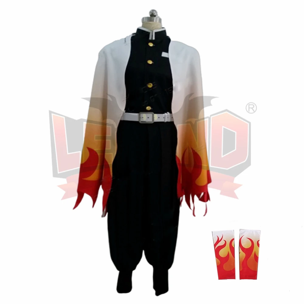 Косплей Легенда аниме Рассекатель демонов: киметсу no Yaiba Rengoku Kyoujurou Костюм Кимоно