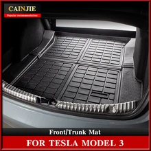 New Model 3 Car Front Trunk Mat For Tesla Model 3 2021 Accessories TPE Upper Trunk Mat Waterproof Lo
