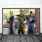 Видеоигра GTA 5 Grand Theft Auto Art Decor картина качественная Картина на холсте домашний Декор постер гостиная Настенный декор A920