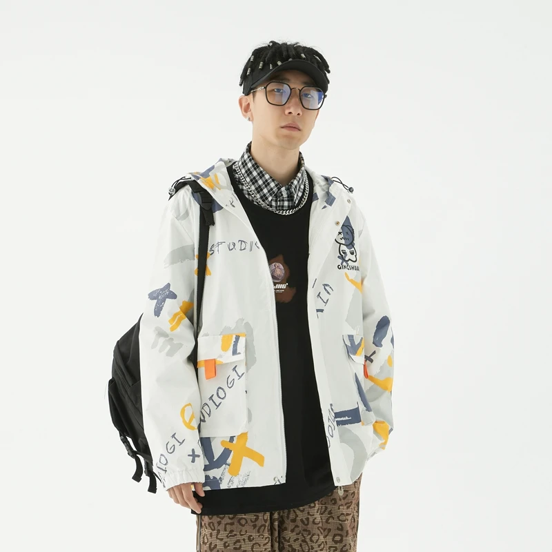 

Куртки, красивая популярная осенняя куртка, Мужская одежда, толстовка, корейская мода, уличная одежда, мужские пальто в стиле Харадзюку, поп...