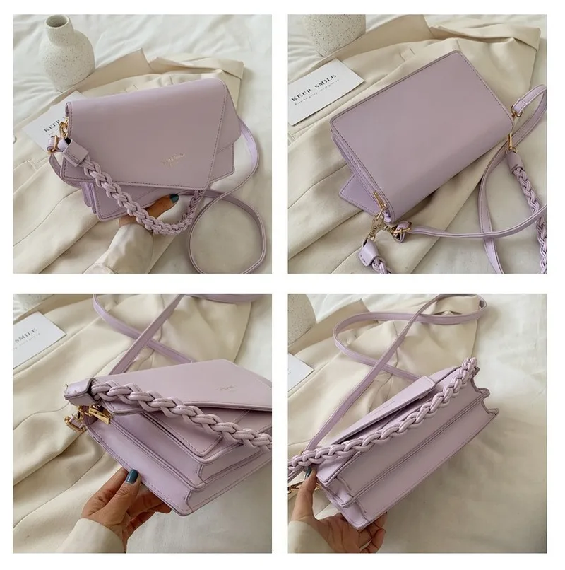 

Ladies Handbag 2020 new Korean version of wild fashion brand designer high quality PU leather woven shoulder messenger bag