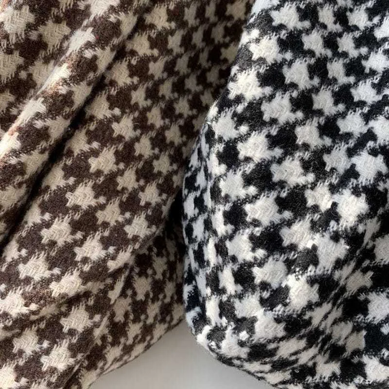 

Shopping Bags Women Plaid Wool Shoulder Large Capacity Shopper Daily Handbags Simple Korean-style Vintage Trendy Totes Pouch New