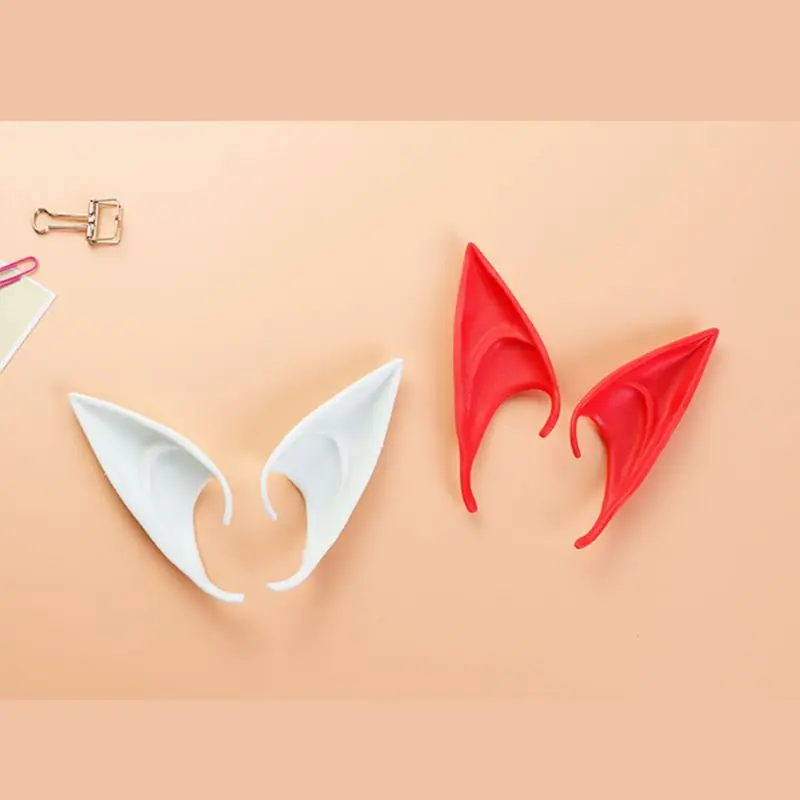 

2020 New 1 Pair Mysterious Angel Elf Ears Latex Fake Ear Props Halloween Fairy Cosplay