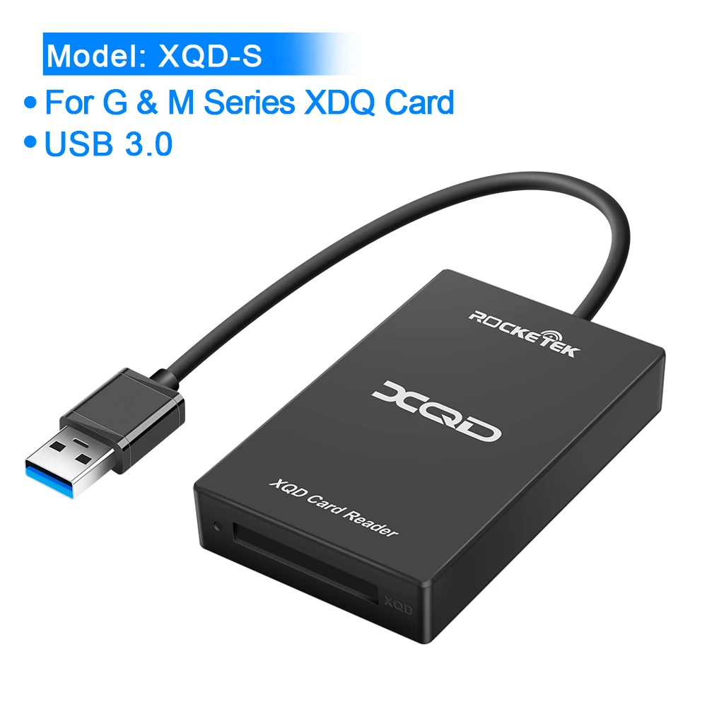 Rocketek USB 3,0/2,0 XQD устройство для чтения карт памяти Высокоскоростная передача sony серии M/G для Windows/Mac OS компьютера - Цвет: XQD-S
