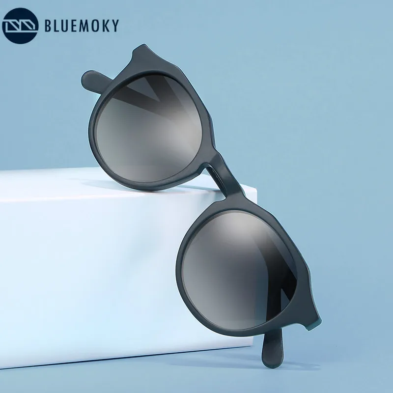 Солнцезащитные очки BLUEMOKY маленькие круглые поляризационные для мужчин и женщин
