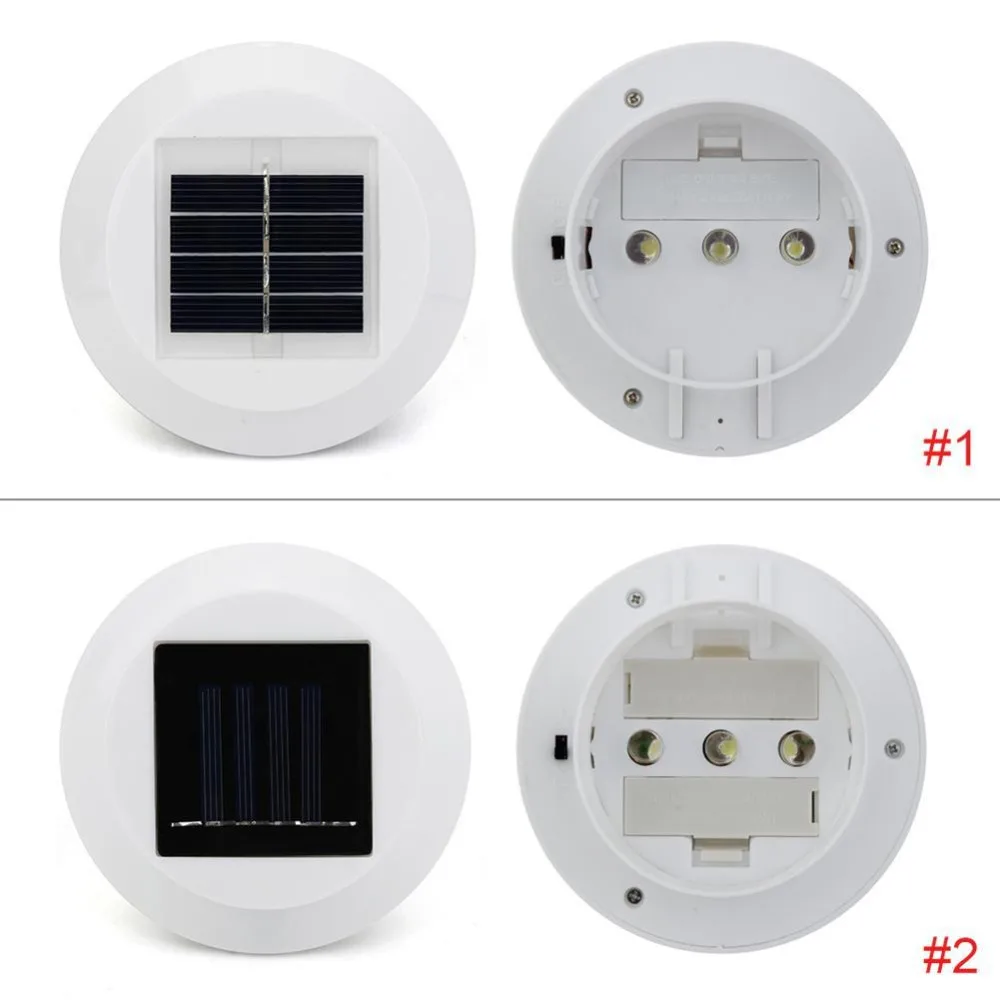 3 светодиодный уличный светильник с питанием от солнечной батареи забор желоба
