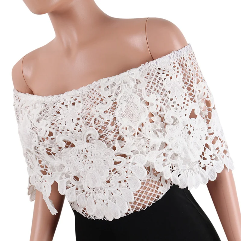 

Women Sexy Elegant Overalls Rompers Patchwork Jumpsuit Female Slash Neck Hollow Lace Overall Trousers Party Playsuit