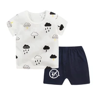 baby boy and girl clothes suit boys summer cartoon clothing sets children printed cotton sets kids t shirt baby girls short tees