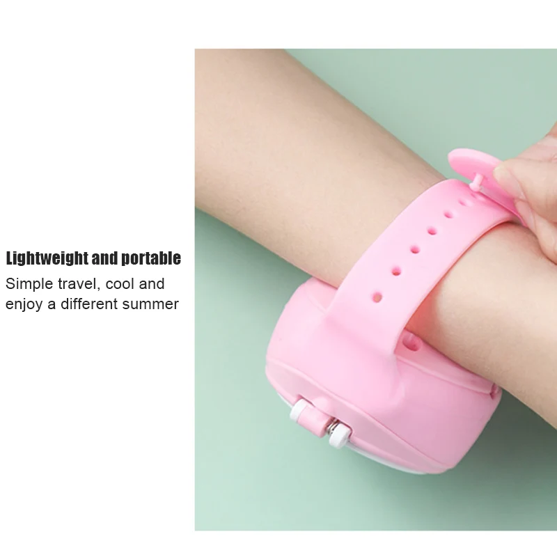 Мини Портативный мягкий наручный Вентилятор часы воздушный охладитель с RGB
