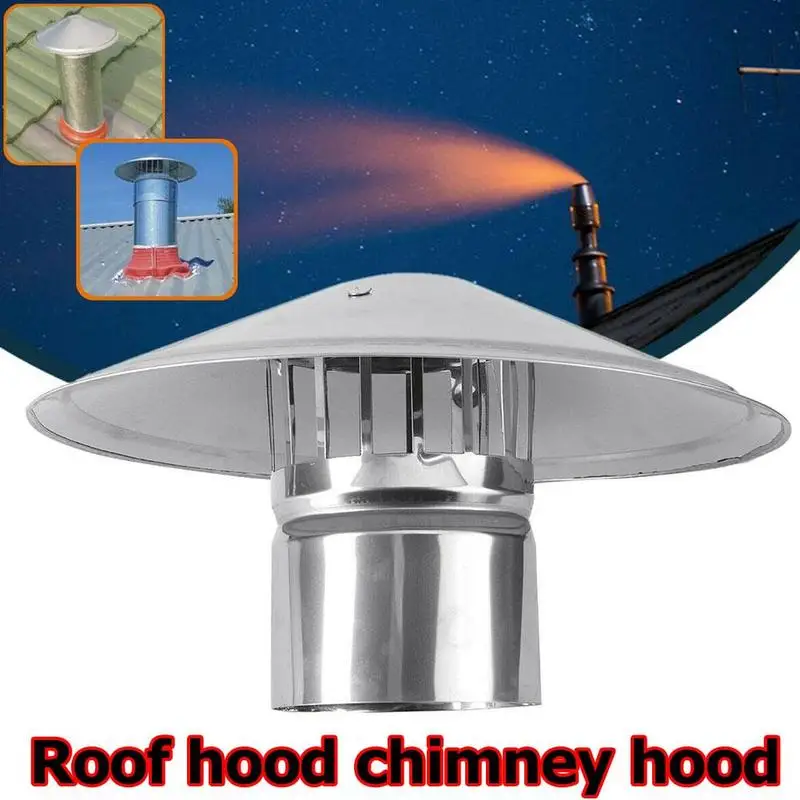 

Roof Weatherproof Cap Mushroom Shaped Galvanized Iron 100/150/200mm Cap For Hood Exhaust Chimney Ventilation Pipes Y0N4