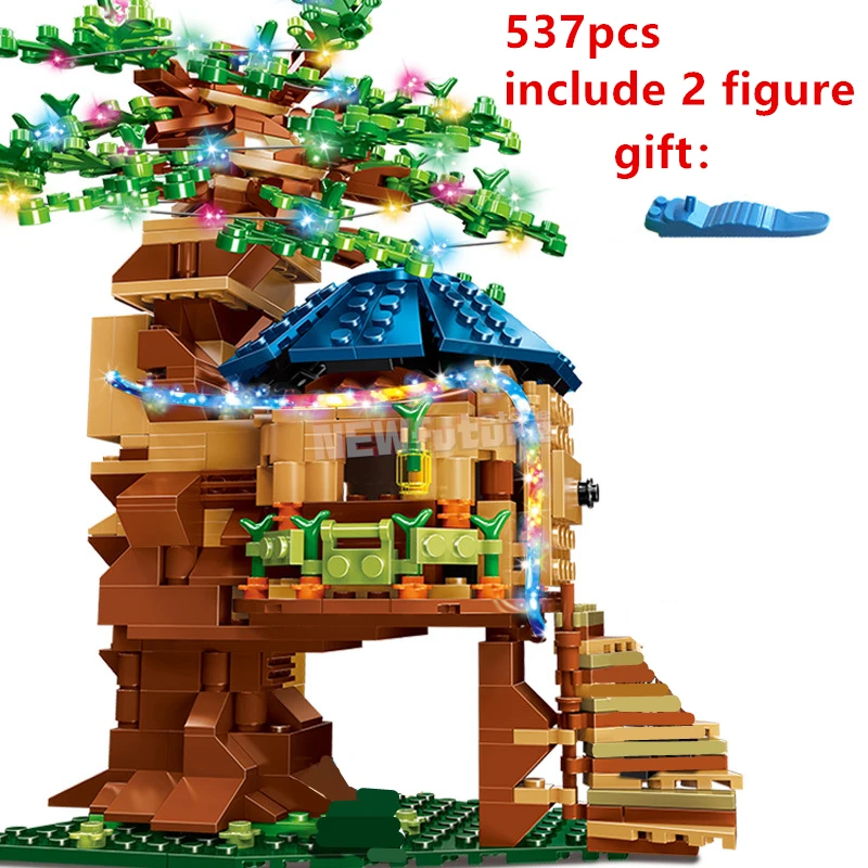 Современные строительные блоки MyWorld Treehouse классические модели наборы кирпичей