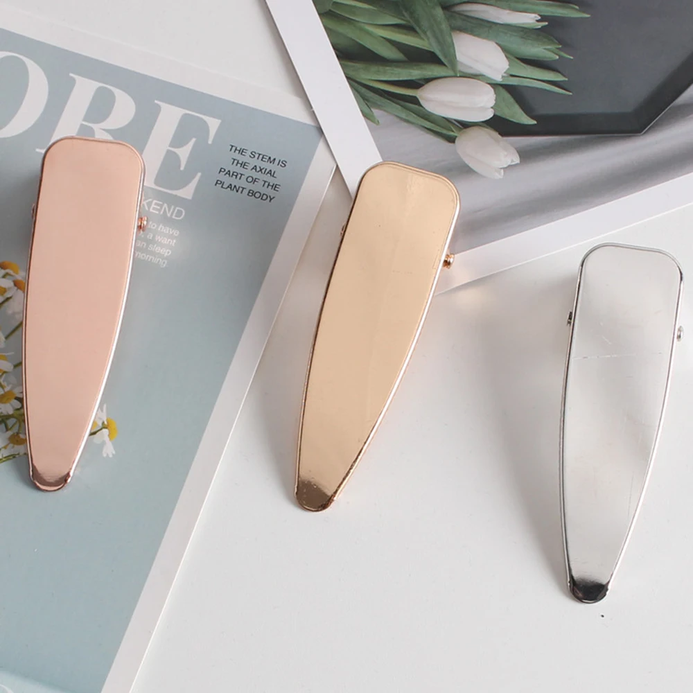 Модные Винтажные полые металлические заколки для волос женщин и девушек матовые