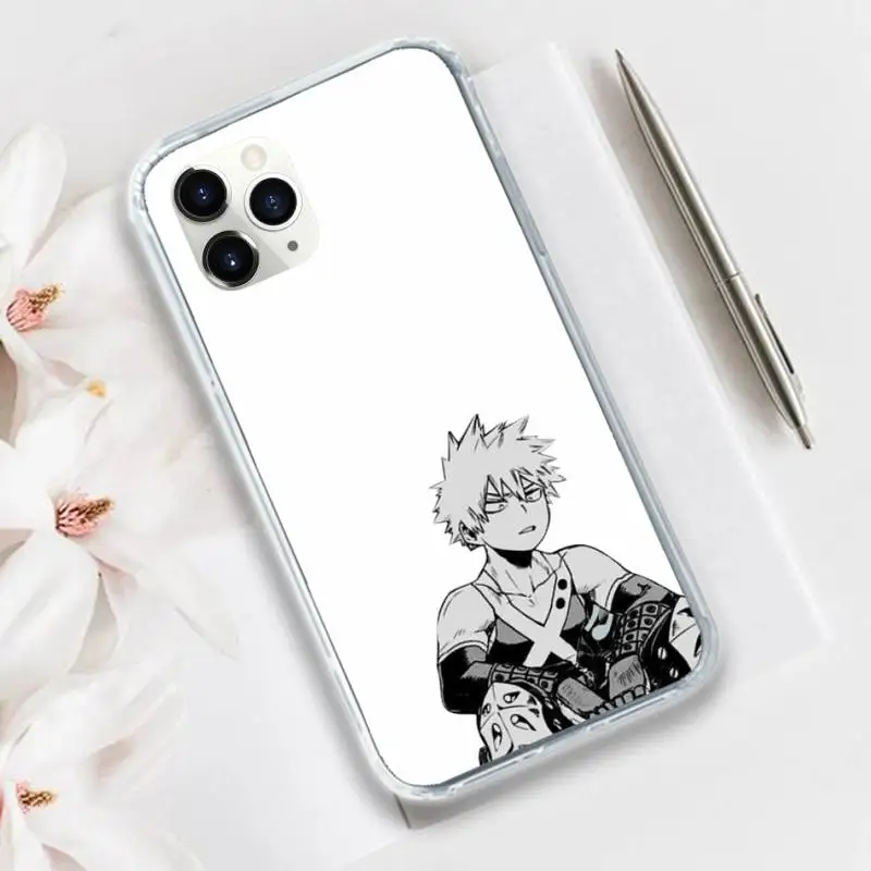 

My Hero Academia Phone Case Transparent for iPhone 11 12 mini pro XS MAX 8 7 6 6S Plus X 5S SE 2020 XR