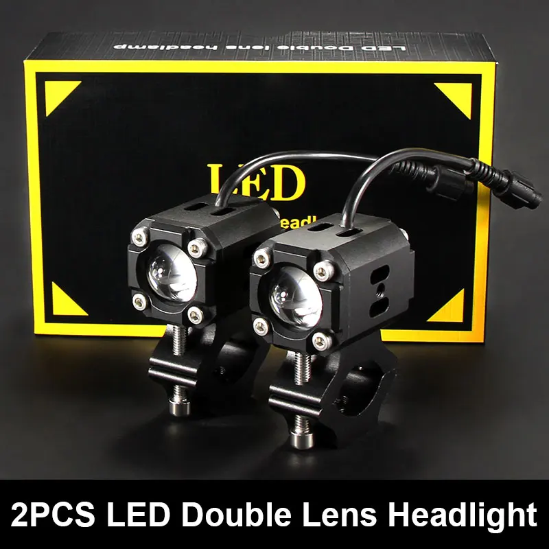 Plug & Play 70W мотоцикл LED Hi Lo луч фары мигающие Противотуманные вспомогательные огни