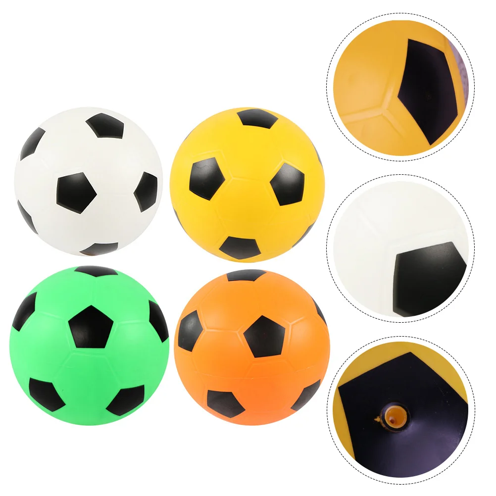 

4 Pcs Durable Practical Inflatable Soccer Ball Football Toy Soccer Ball Toy for Children Boys