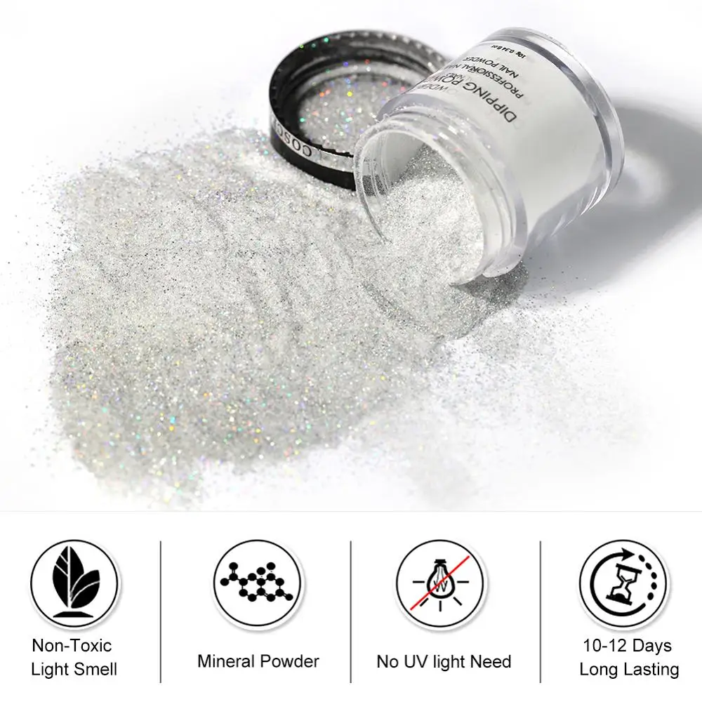 Порошок для ногтей COSCELIA акриловая пудра с градиентом блеск маникюра лак