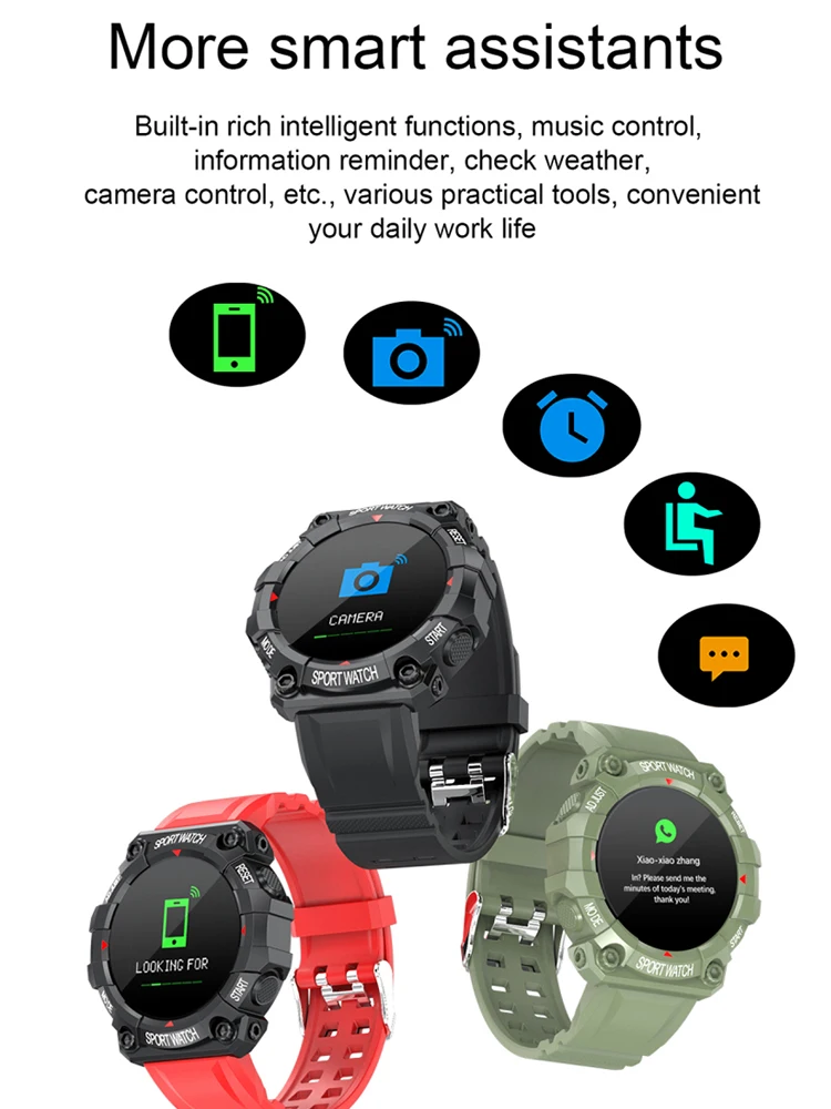 Смарт-часы FD68S для мужчин и женщин спортивные фитнес-трекеры цифровые наручные с