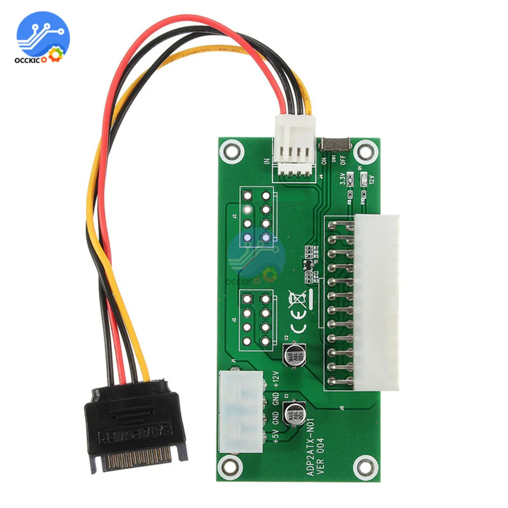 Адаптер питания Molex ATX адаптер с 24 контактами на 4 контакта двойным блоком для