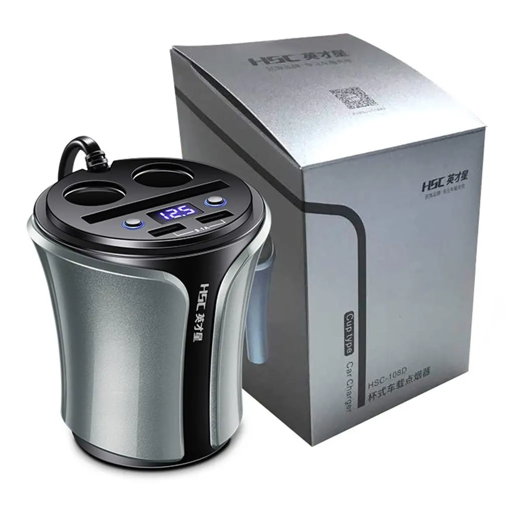 Многофункциональный автомобильный прикуриватель 12 24 В 100 Вт + 40 двойная USB зарядка