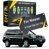 bmtxms vehicle led interior for nissan x trail x trail t30 t31 t32 2001 2020 dome map roof light kit car lamp canbus accessories